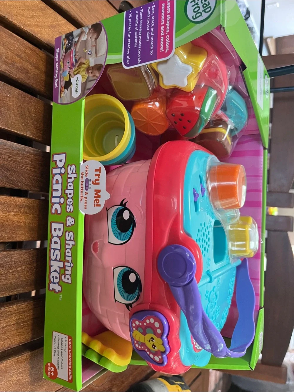 LeapFrog Shapes & Sharing Picnic Basket - Pink & Blue